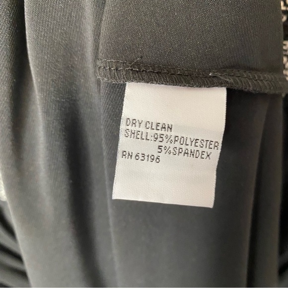 Talbots Black V-Neck White Embroidered Short Sleeve Midi Dress - Picture 8 of 8